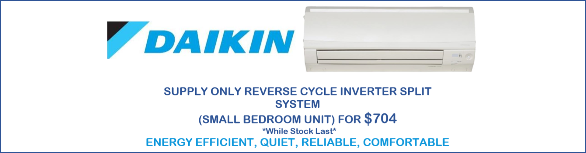 Daikin reverse cycle air conditioner sale