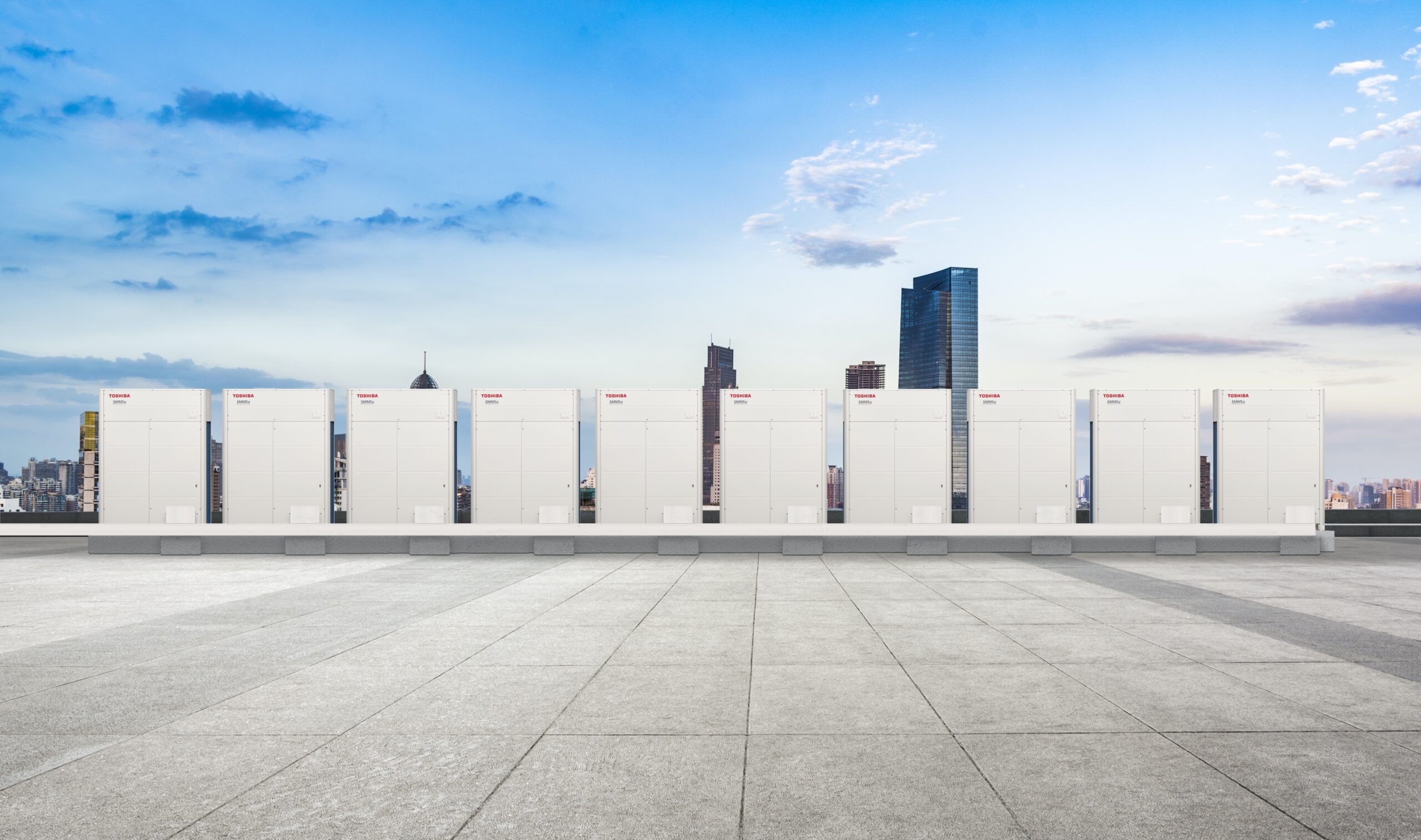 Commercial rooftop air conditioning units showcasing Air Care’s large-scale HVAC solutions.
